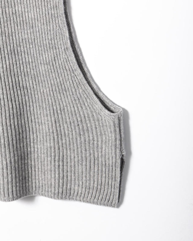 SABBIA KNITTED WAISTCOAT - LIGHT GREY 2426356012600 -8 MAX MARA 