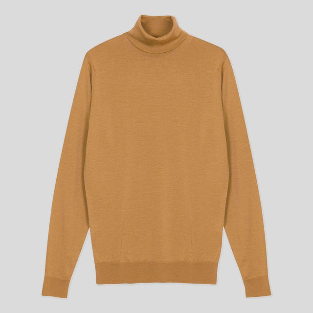 John Smedley CHERWELL PULLOVER ROLL NECK LSNUTMEG