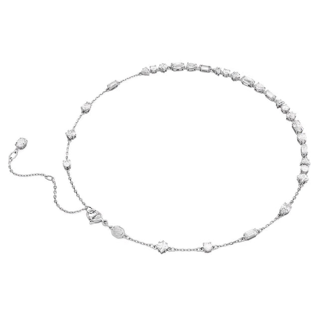MESMERA NECKLACE - WHITE/RHODIUM PLATED