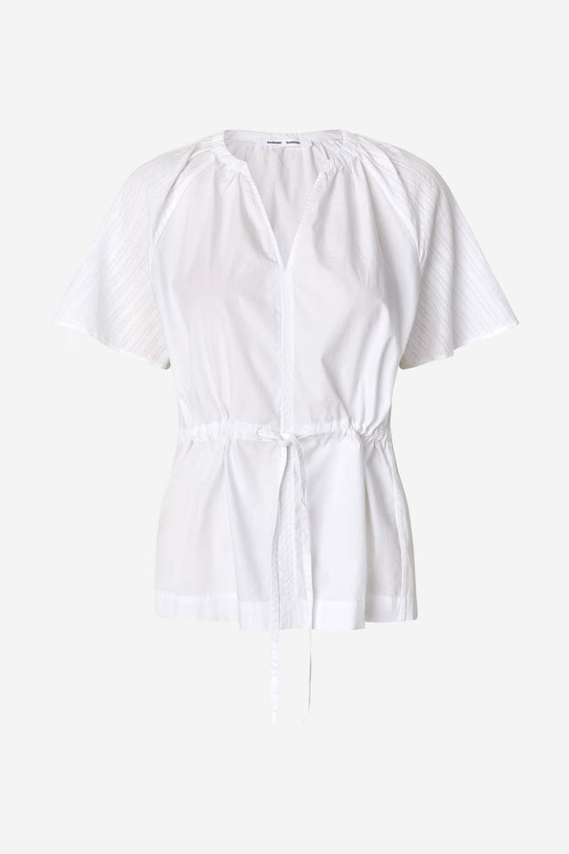 SATOMA BLOUSE - WHITE F25100007 -WHITE SAMSOE SAMSOE 