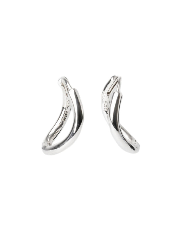 CHUNKY OUTLINE EARRING - SILVER CHUOUT-EA-84 -SILVER BAR JEWELLERY 