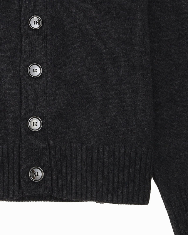 MATIS WOOL CASHMERE CARDIGAN - HEATHER GREY UKC110.KN0028 055 AMI PARIS 