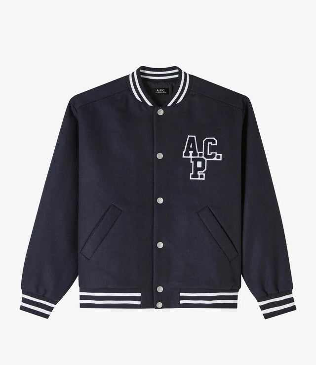 MICKY JACKET UNISEXE - HEATHER DARK BLUE WOANW-M02974 HEATHER DARK BLUE A.P.C. 