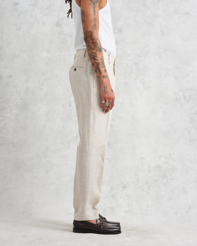 ALP TROUSERS - NATURAL LINEN SS24-TRO-ALP-AXM-NAT NATURAL WAX LONDON 
