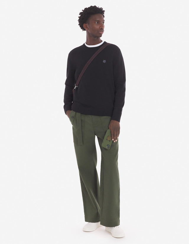 BOLD FOX HEAD PATCH REGULAR JUMPER - BLACK