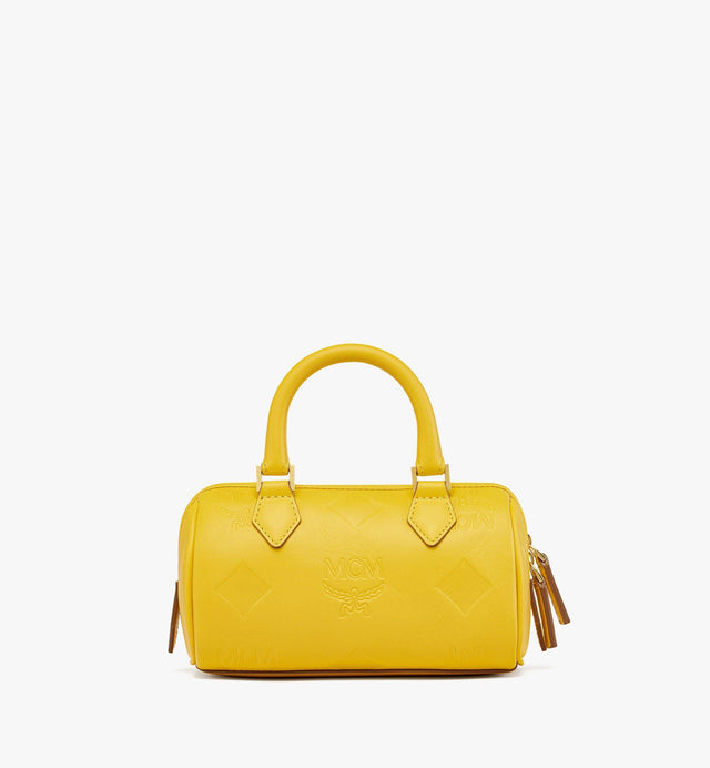 ELLA BOSTON BAG IN MAXI MONOGRAM LEATHER - YELLOW MWBESEA04Y0001 YELLOW MCM 
