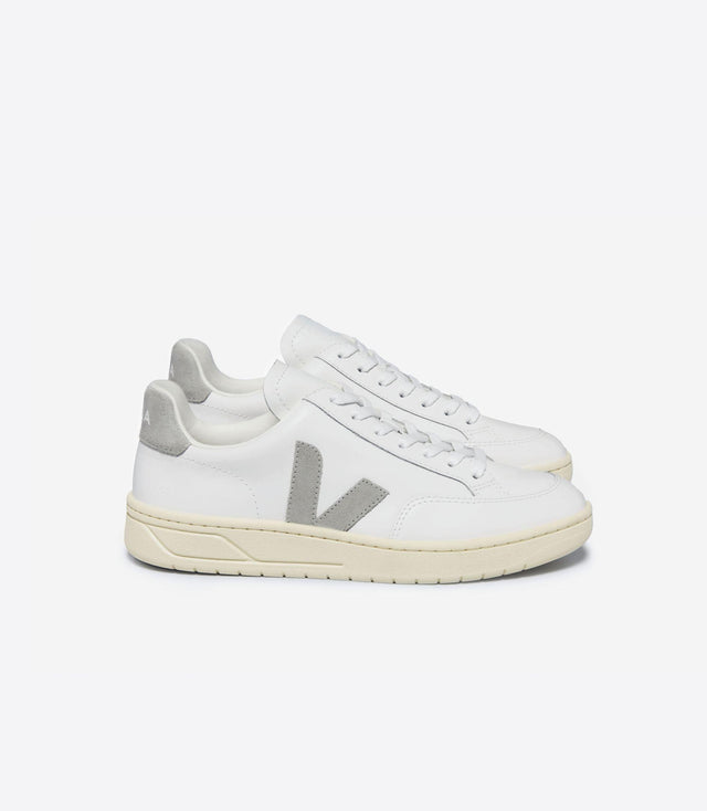 MENS V-12 LEATHER TRAINERS - EXTRA WHITE/ LIGHT GREY XD0203484A MEXTRA WHITE/LIGHT GREY VEJA 