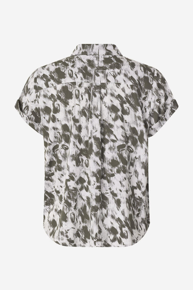 MAJAN SHORT SLEEVED SHIRT - BLURRED FLOWER F19123672 -BLURRED FLOWER SAMSOE SAMSOE 