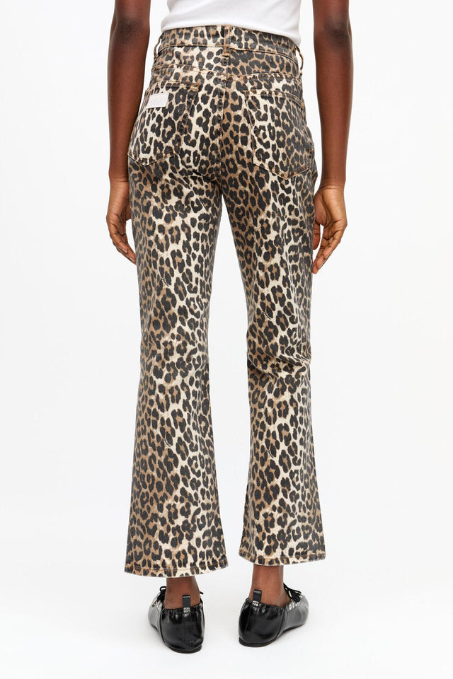 BETZY CROPPED JEANS - LEOPARD