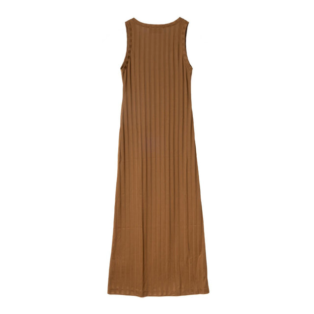 LONG RIB DRESS - BROWN ED025 -BROWN VIKTOR & ROLF 