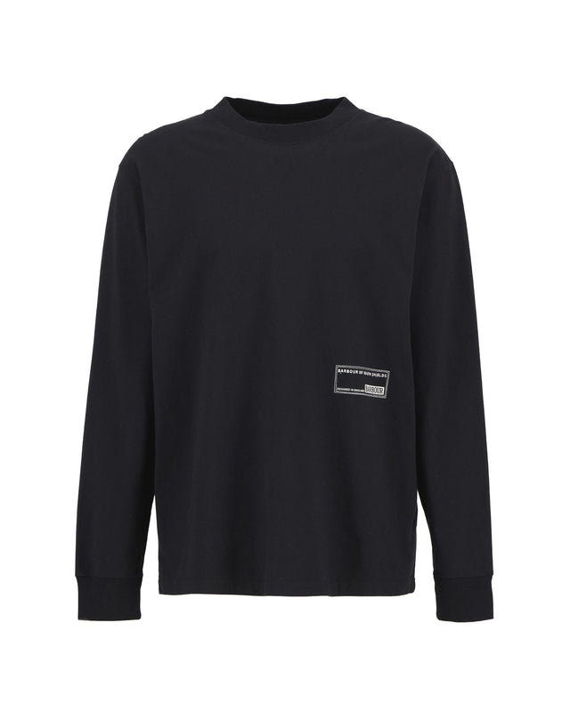 HAMILTON LS T-SHIRT - BLACK MTS1489BK31 -BLACK BARBOUR 