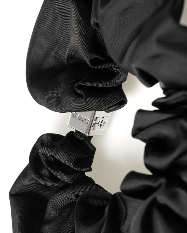 DUCHESSE NYLON SCRUNCHIE - BLACK A6844 -099 BLACK GANNI 