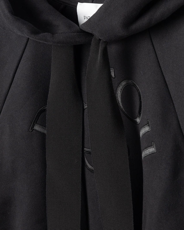 LOGO AND JP MONOGRAM CROPPED HOODIE - BLACK JE1929995 -999B BLACK PATOU 