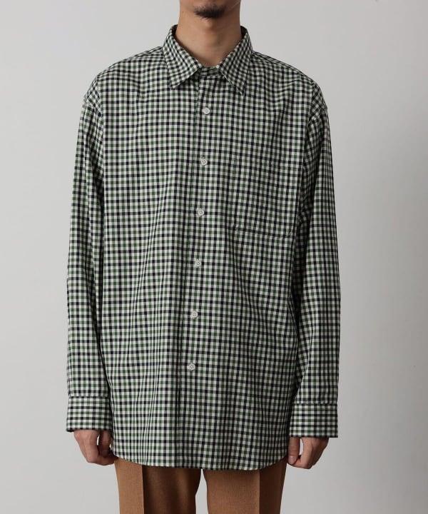 IG RE TWILL CHECK SHIRT - GREEN CHECK 2311-0168-262 65 BEAMS 