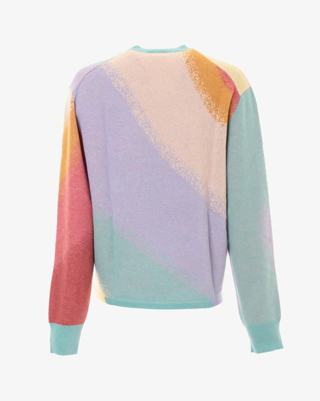 WOMENS KNITTED CREWNECK SWEATER - SWIRL W2R-309N-L31060 90 PAUL SMITH 