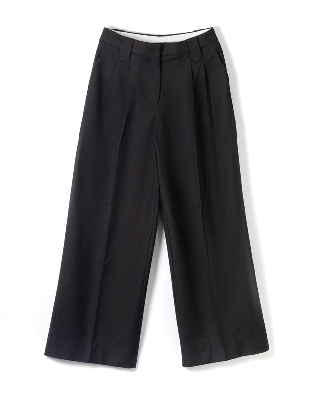 TAILORING MID WAIST PANTS - BLACK