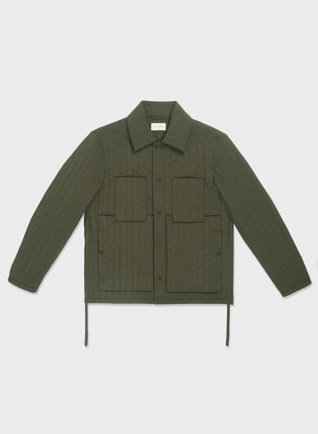 QUILTED WORKER JACKET - OLIVE CGAW23CWOJKT01 OLIVE CRAIG GREEN 