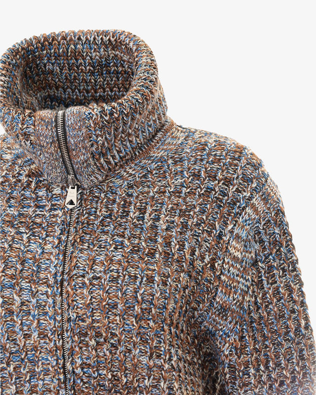 WOMENS KNITTED CARDIGAN ZIP-THRU - MULTI W1R-394N-L10936 40 PAUL SMITH 