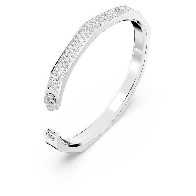 DEXTERA BANGLE OCTAGON SHAPE - WHITE/RHODIUM PLATED 5655624 CRY/RHS SWAROVSKI 