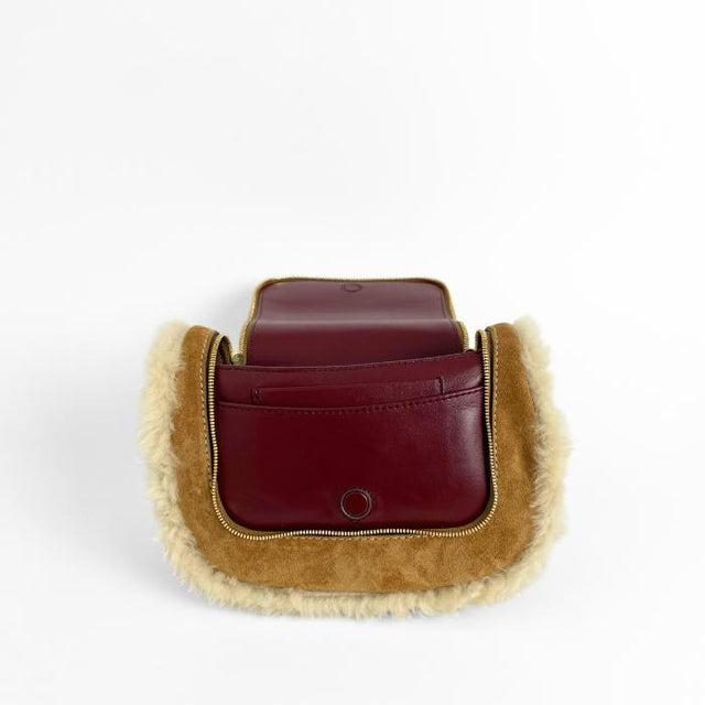 VERE SMALL SOFT SATCHEL - ACORN SUEDE