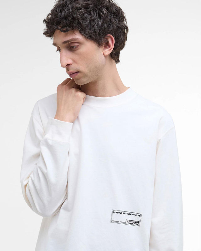 HAMILTON LS T-SHIRT - WHISPER WHITE MTS1489WH32 -WHISPER WHITE BARBOUR 