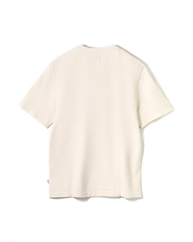 DEAN TEXTURED T-SHIRT - ECRU WI00-TEE-DEA-APF-ECR ECRU WAX LONDON 