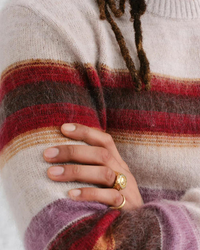 WILDE CREW BRUSH STRIPE - OATMEAL