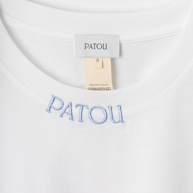 EMBROIDERED COLLAR CROPPED T-SHIRT - WHITE JE1359999 -001W WHITE PATOU 