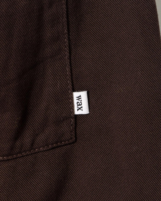 ORGANIC COTTON TROUSER - DARK BROWN AW25-TRO-KUR-BFK-DKB -DARK BROWN WAX LONDON 