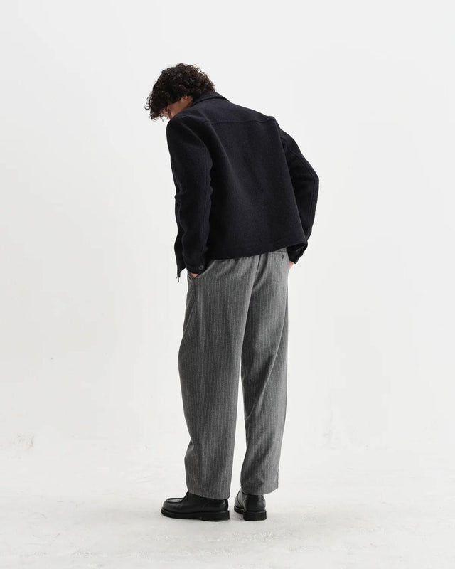 BOILED WOOL ELDON JACKET - MIDNIGHT NAVY AW25-JKT-ELD-BWP-MID -MIDNIGHT NAVY WAX LONDON 