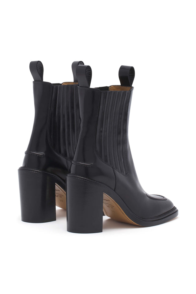 LEATHER LOW CHELSEA BOOTS - BLACK LW04313LC0038 BLACK Maison Kitsune 