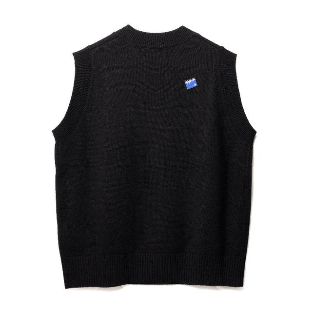 SIG BL TAG KNIT VEST 01 - NOIR BO42FYKT0201BK -NOIR ADERERROR 