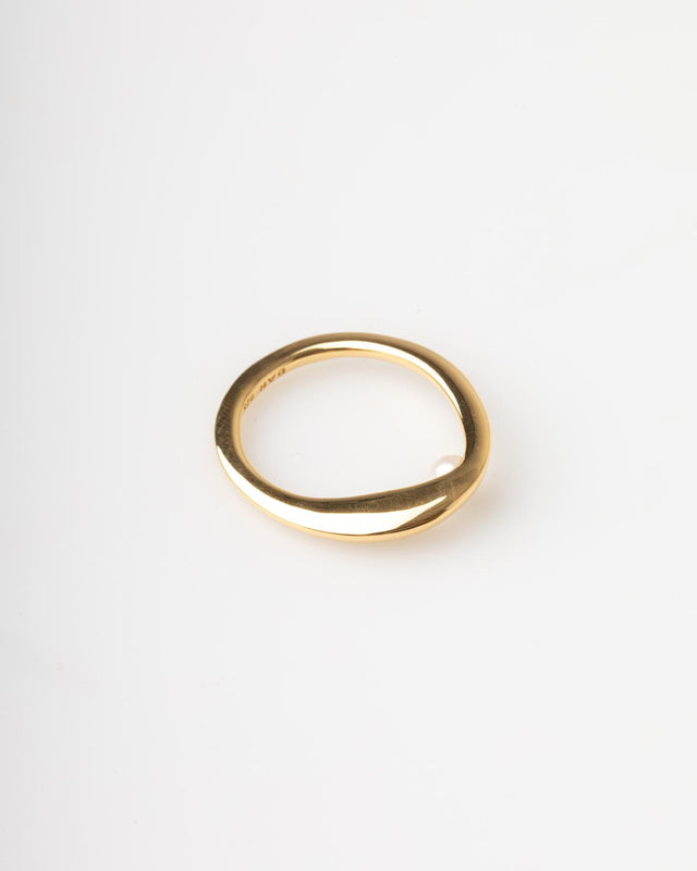 ATTRAVERSO RING WITH PEARL - GOLD ATTR/P-RI-138 -GOLD BAR JEWELLERY 