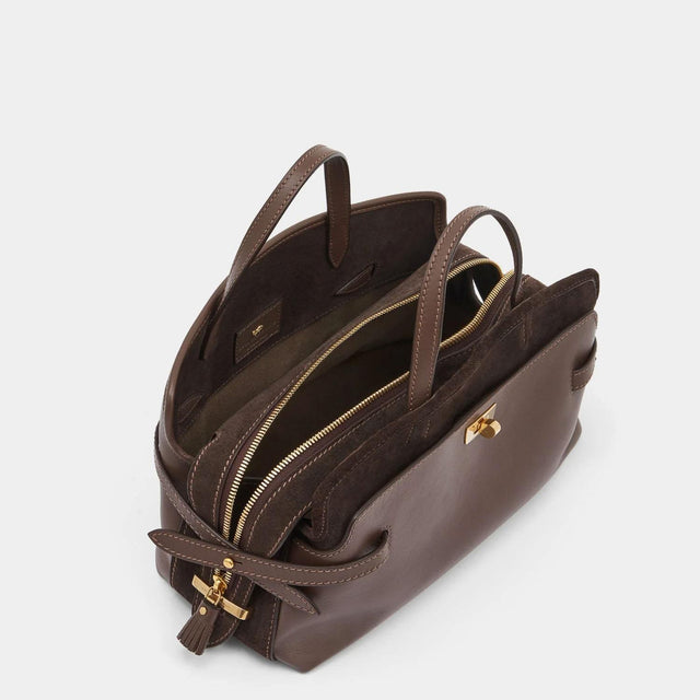 ANYA HINDMARCH 182225COFFE SUEDE