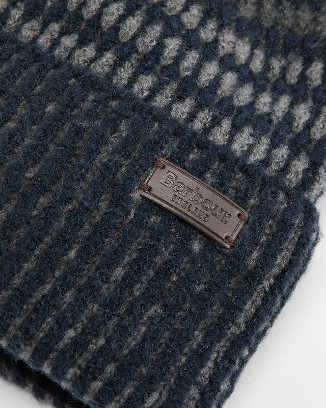 HARRAY BEANIE HAT - NAVY/ BASALT BLUE MHA0864NY71 -NAVY/BASALT BLUE BARBOUR 