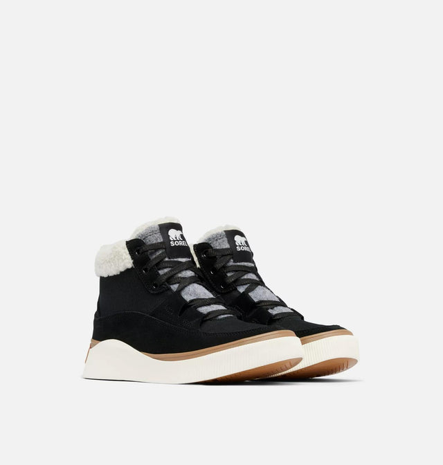 OUT N ABOUT IV WATERPROOF MID SNEAKERS - BLACK/SEA SALT 2088201 Black, Sea Salt SOREL 