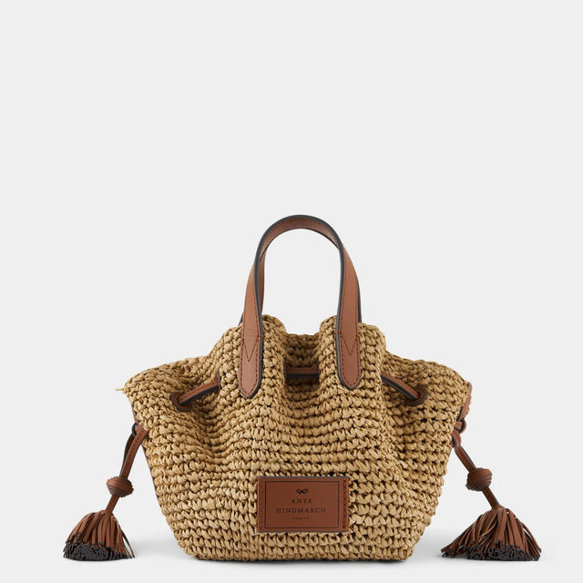 ANYA HINDMARCH 163545NATURAL RAFFIA