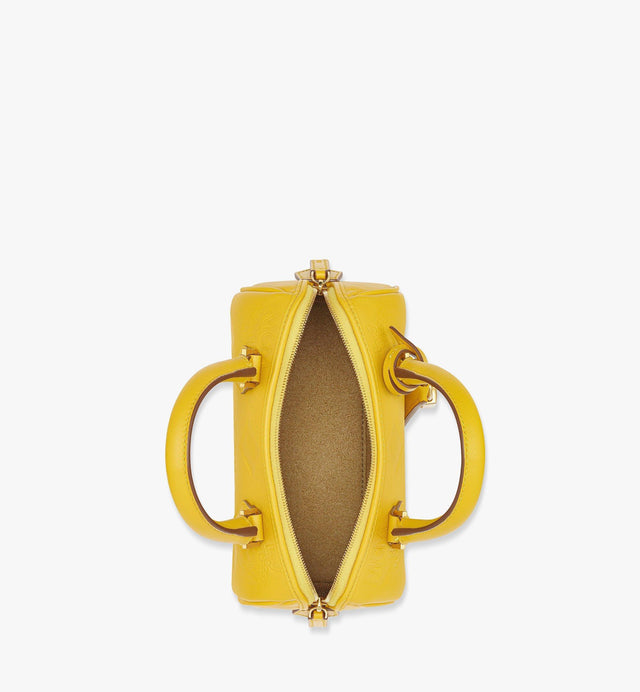 ELLA BOSTON BAG IN MAXI MONOGRAM LEATHER - YELLOW MWBESEA04Y0001 YELLOW MCM 