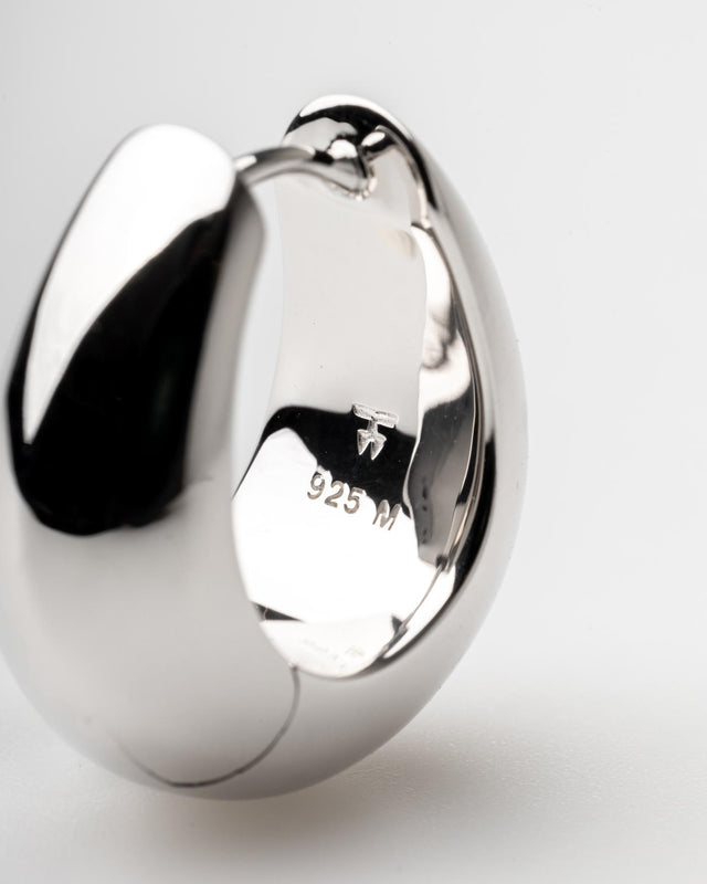 ICE HOOPS MEDIUM - SILVER 100511 -SILVER TOM WOOD 