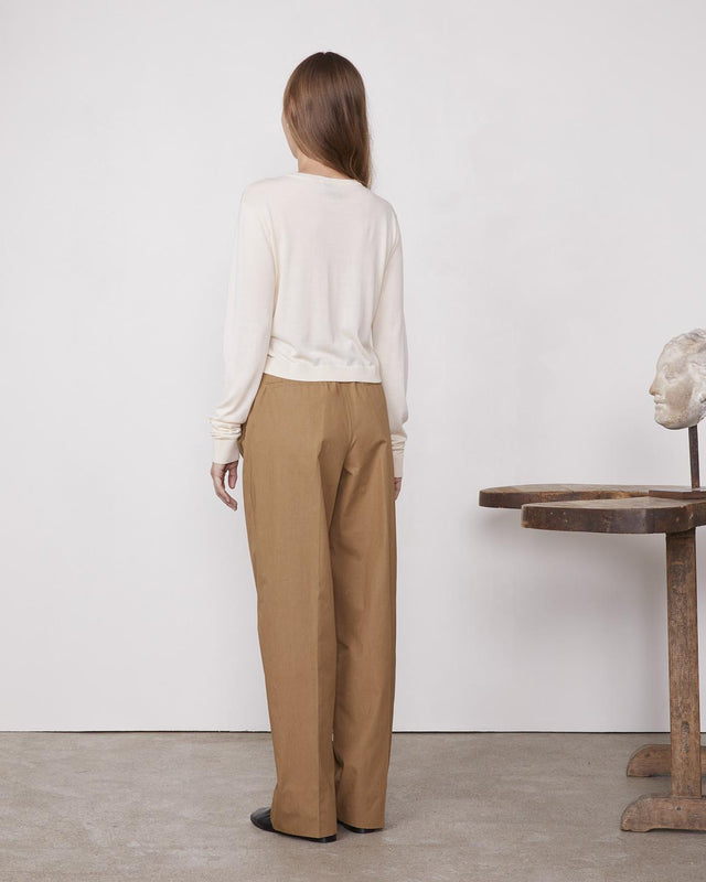 MOANE CARDIGAN - ECRU S25WKNT302 -ECRU OFFICINE GENERALE 