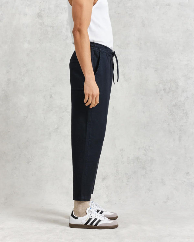 KURT TROUSERS - NAVY TWILL WI00-TRO-KUR-BFK-NVY NAVY WAX LONDON 