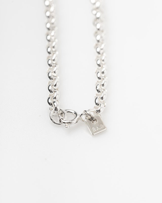 CHUNKY BELCHER NECKLACE - SILVER CH-BEL-NE-104 -SILVER BAR JEWELLERY 