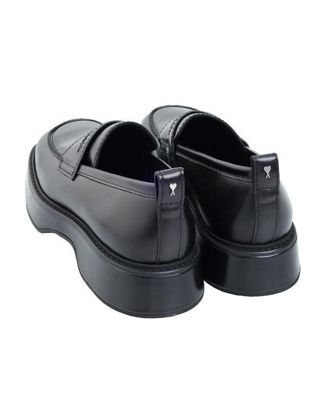 SQUARE TOE LOAFERS - BLACK