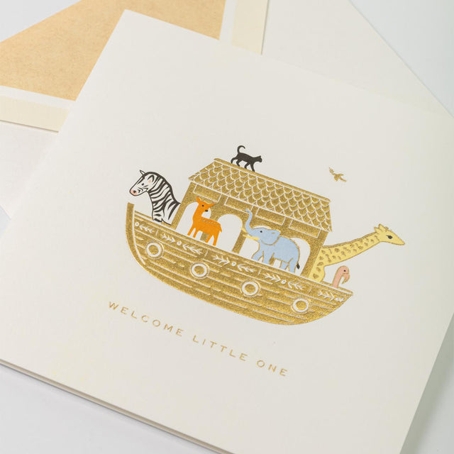 BIRTH GREET NOAH ARKS 1CE - WHITE WOVE 1031125 -WHITE WOVE SMYTHSON 