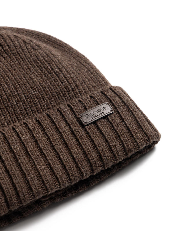 CARLTON BEANIE HAT - MID BROWN MHA0449BR51 -MID BROWN BARBOUR 