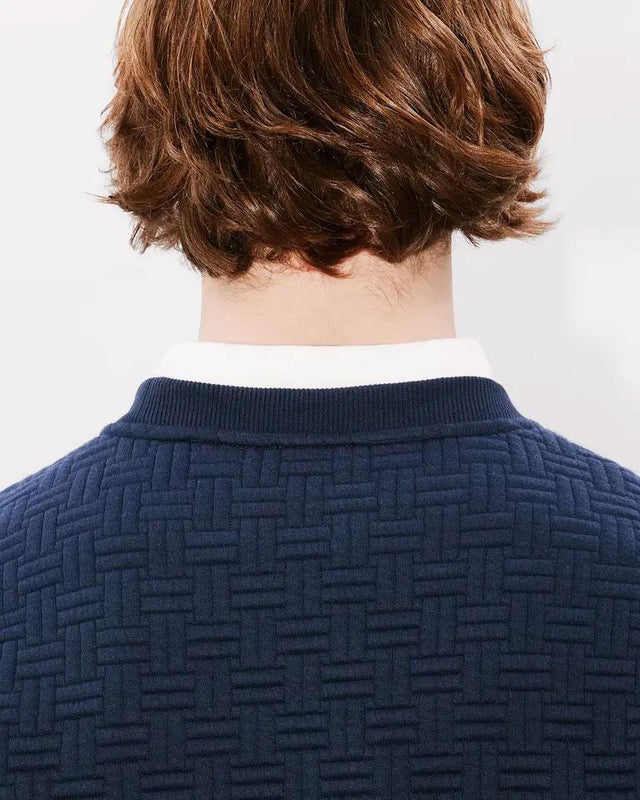 WEAVE EMBROIDERED SWEATSHIRT - MIDNIGHT BLUE FE65SW2154MU -79 kenzo 