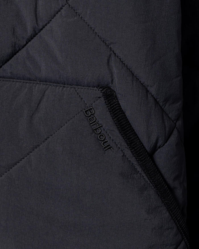 MODIFIED SHORT LIDDESDALE QUILTED JACKETED JACKET - BLACK MQU1866BK11 -BLACK BARBOUR 