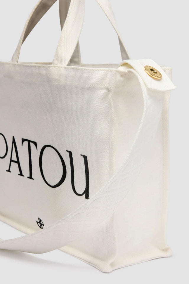 MEDIUM LOGO TOTE BAG - WHITE AC0880076 -001W WHITE PATOU 