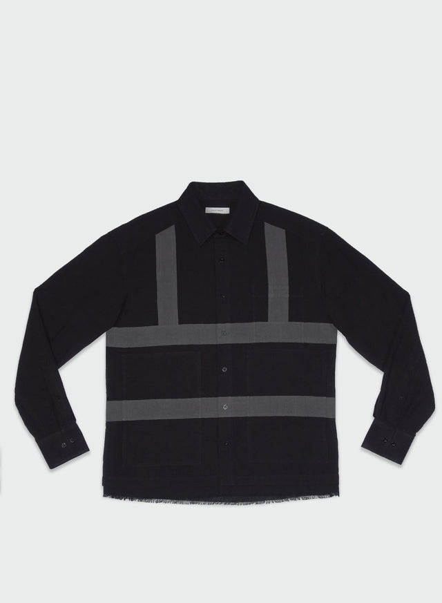 HARNESS SHIRT - BLACK/DARK GREY CGAW23CWOSHI40 BLACK/DARK GREY CRAIG GREEN 