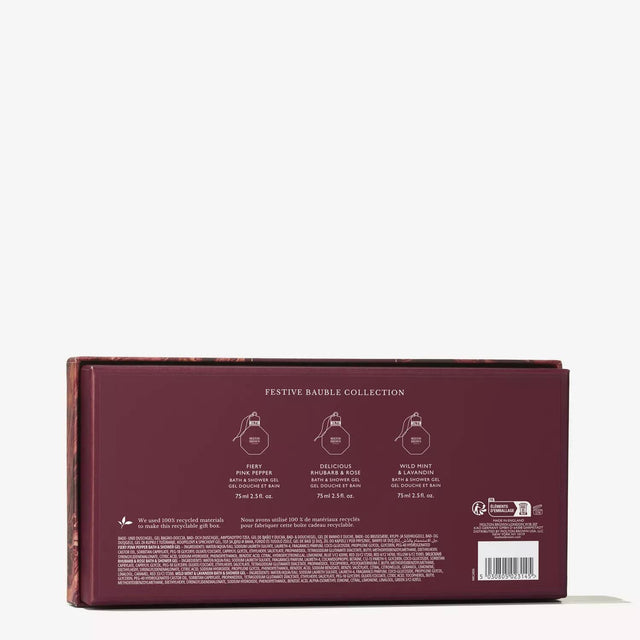 FESTIVE BAUBLE GIFT SET MTB053 75ML X3 MOLTON BROWN 